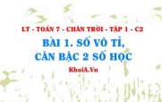 Khái niệm số vô tỉ là gì, Căn bậc hai số học là gì? cách tính căn bậc hai bằng máy tính? Toán 7 bài 1 Chương 2 Chân trời Tập 1